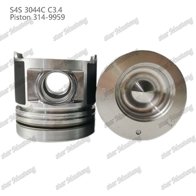 S4S 3044C C3.4 825 엔진 피스톤 알핀 챔버 크기 53mm 60mm 오일 링 4mm 314-9959 미쓰비시 엔진 예비 부품