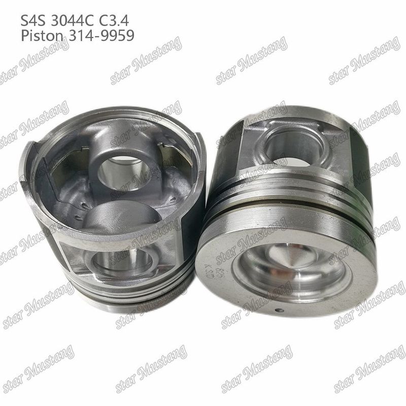 S4S 3044C C3.4 825 엔진 피스톤 알핀 챔버 크기 53mm 60mm 오일 링 4mm 314-9959 미쓰비시 엔진 예비 부품