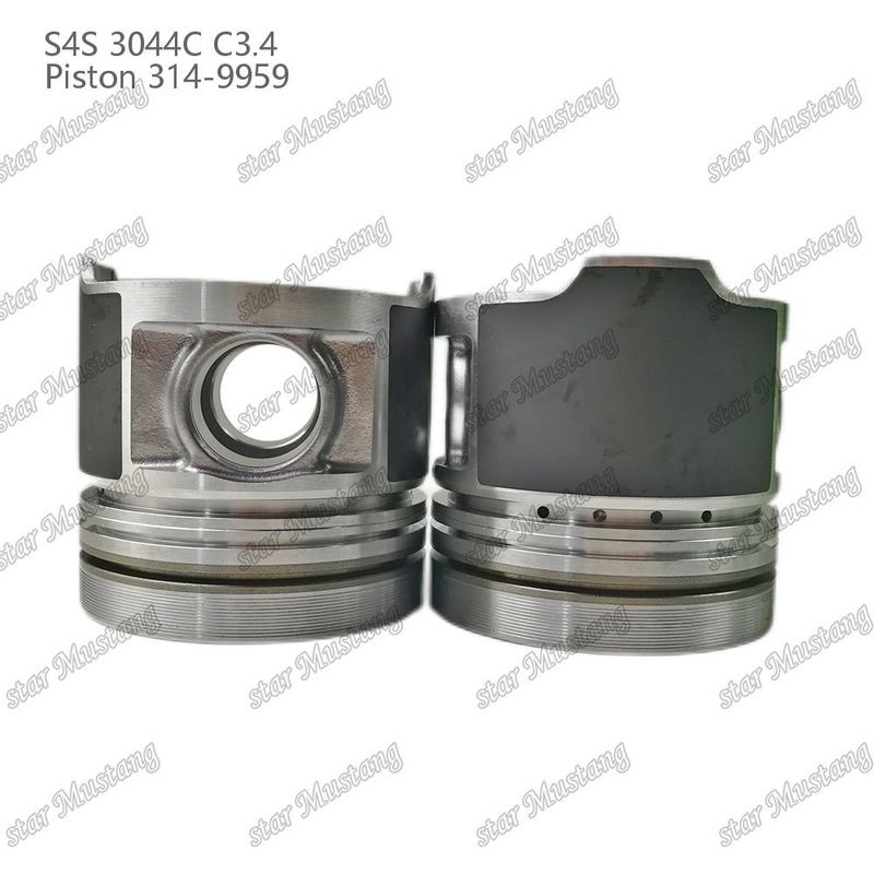 S4S 3044C C3.4 825 엔진 피스톤 알핀 챔버 크기 53mm 60mm 오일 링 4mm 314-9959 미쓰비시 엔진 예비 부품
