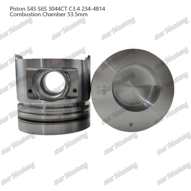 S4S S6S 3044CT C3.4 엔진 피스톤 알파인 챔버 크기 53.5mm 오일 링 4.5mm 234-4814 미쓰비시 엔진 예비 부품
