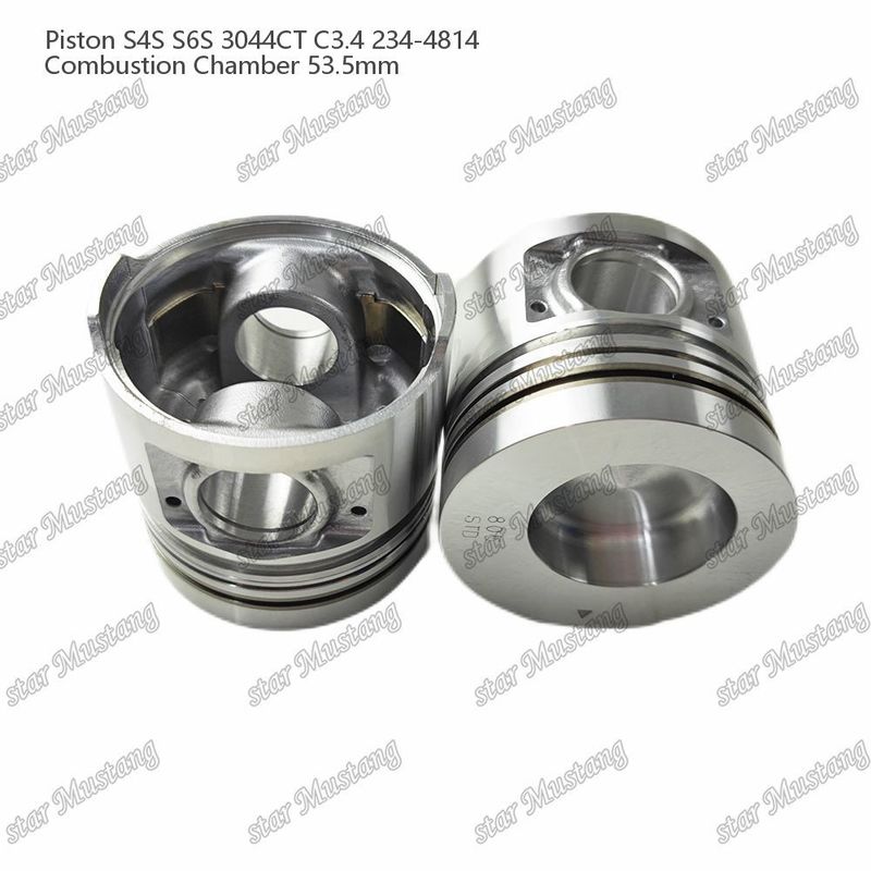 S4S S6S 3044CT C3.4 엔진 피스톤 알파인 챔버 크기 53.5mm 오일 링 4.5mm 234-4814 미쓰비시 엔진 예비 부품