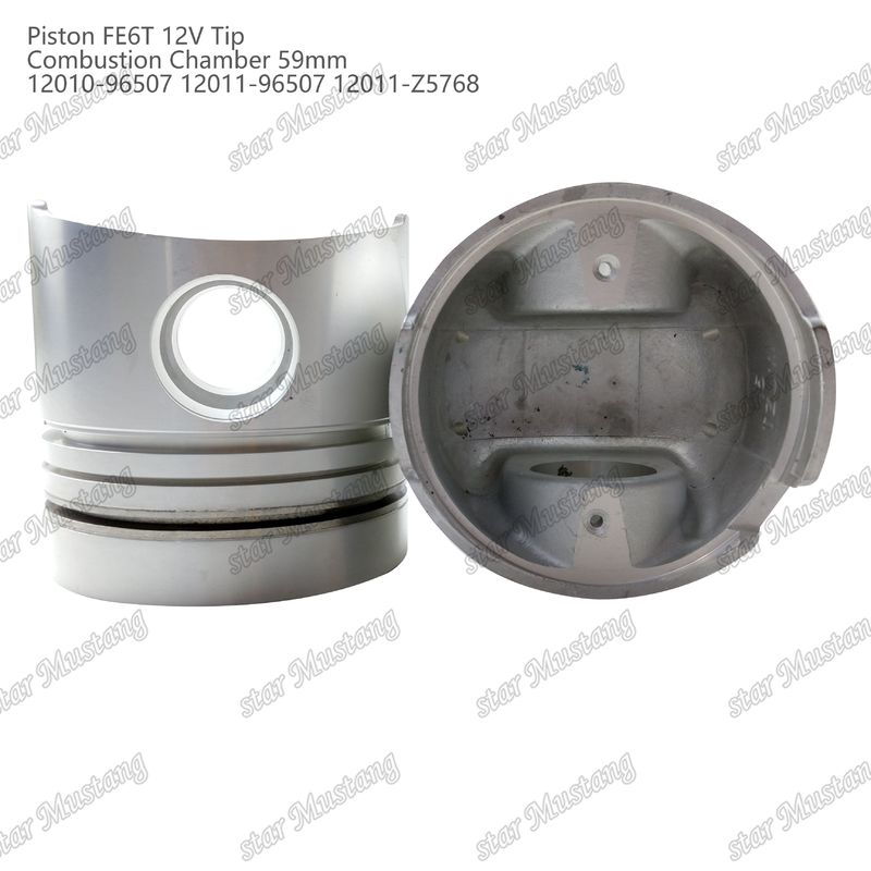 FE6T 엔진 피스톤 12V 챔버 크기 59mm 3x2x4mm 12010-96507 12011-96507 12011-Z5768 닛산 엔진 예비 부품