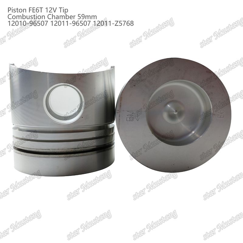 FE6T 엔진 피스톤 12V 챔버 크기 59mm 3x2x4mm 12010-96507 12011-96507 12011-Z5768 닛산 엔진 예비 부품