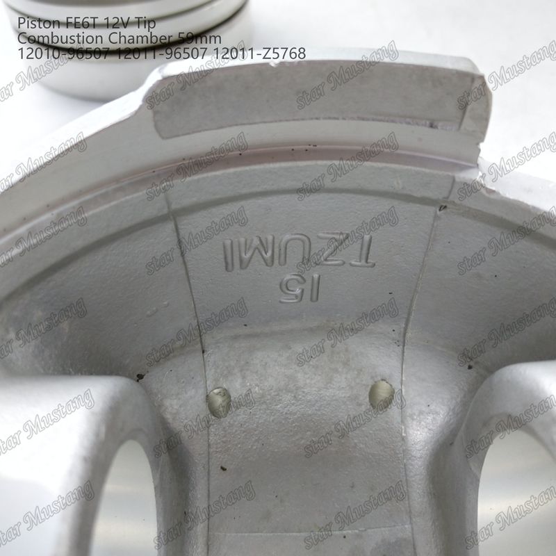 FE6T 엔진 피스톤 12V 챔버 크기 59mm 3x2x4mm 12010-96507 12011-96507 12011-Z5768 닛산 엔진 예비 부품