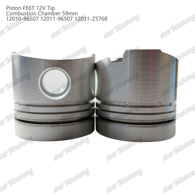 FE6T 엔진 피스톤 12V 챔버 크기 59mm 3x2x4mm 12010-96507 12011-96507 12011-Z5768 닛산 엔진 예비 부품