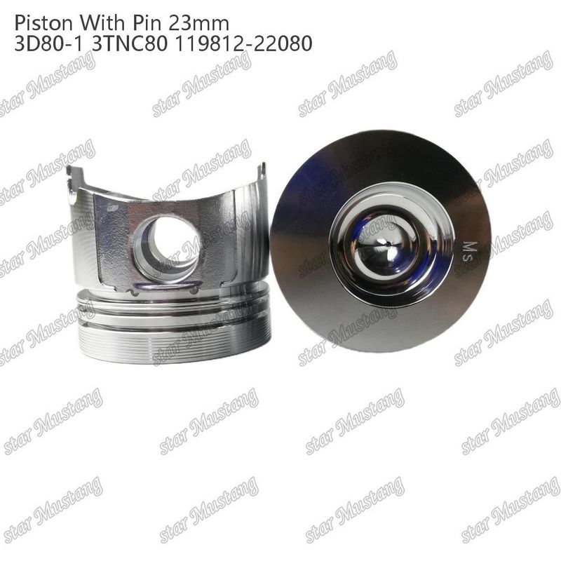 피스톤 3D80-1 3TNC80 PIN SIZE 23mm 119812-22080 Yanmar 디젤 엔진 수리 부품