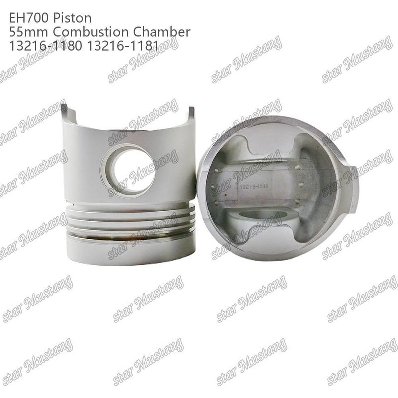 피스톤 EH700 55mm 연소실 13216-1181 13216-1180 Hino 디젤 엔진 수리 부품