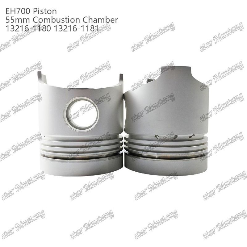 피스톤 EH700 55mm 연소실 13216-1181 13216-1180 Hino 디젤 엔진 수리 부품