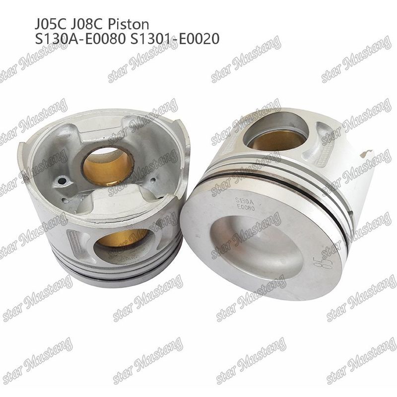 피스톤 J05C J08C 구리 장갑 65mm 연소 챔버 내부 냉각 S130A-E0080
