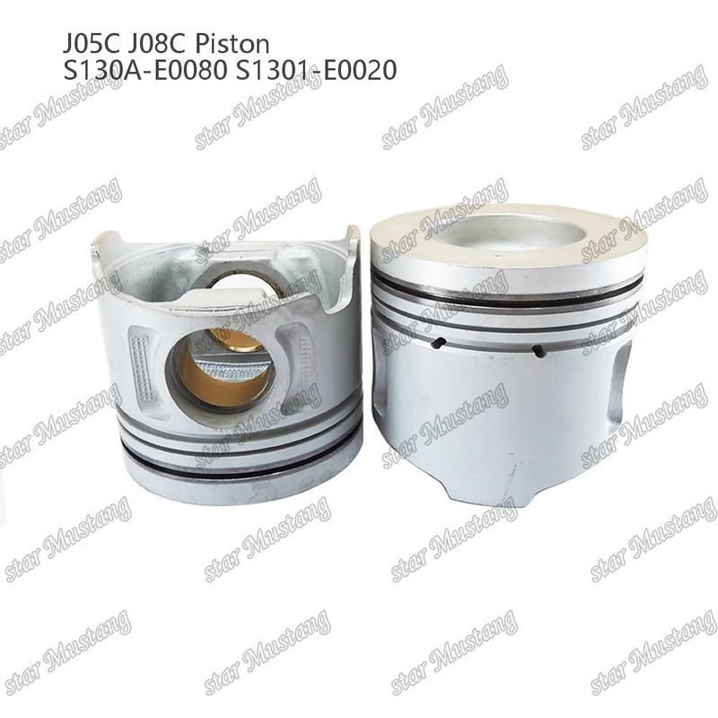 피스톤 J05C J08C 구리 장갑 65mm 연소 챔버 내부 냉각 S130A-E0080