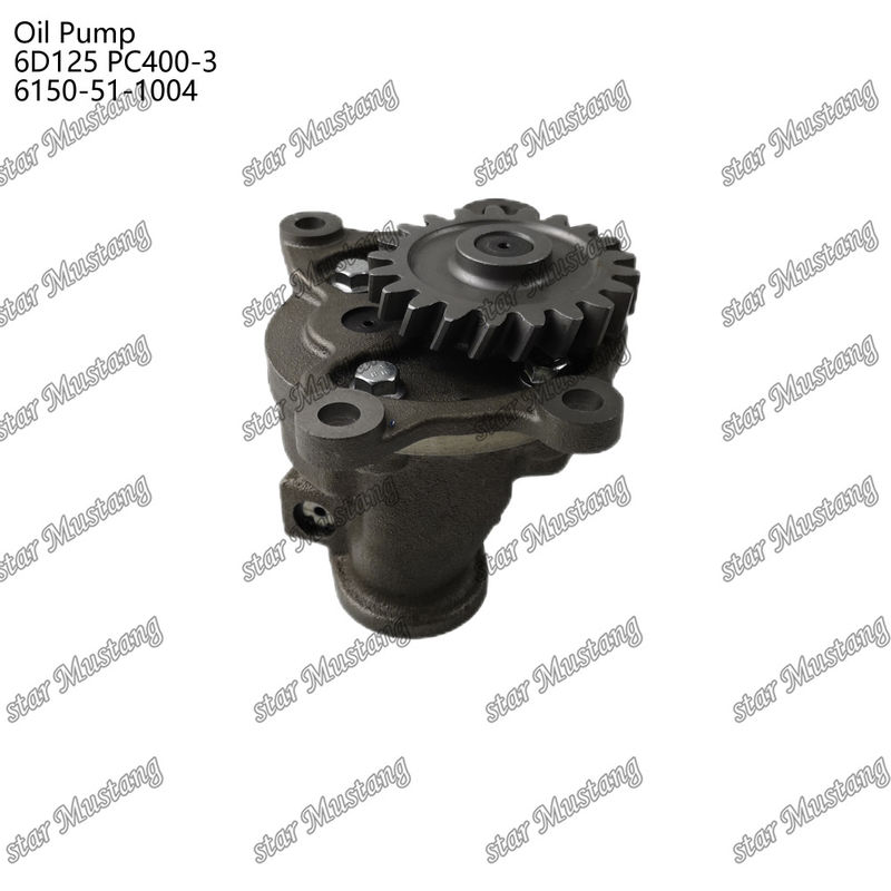 오일 펌프 6D125 PC400-3 평면 6150-51-1004 Kumatsu 엔진 예비 부품