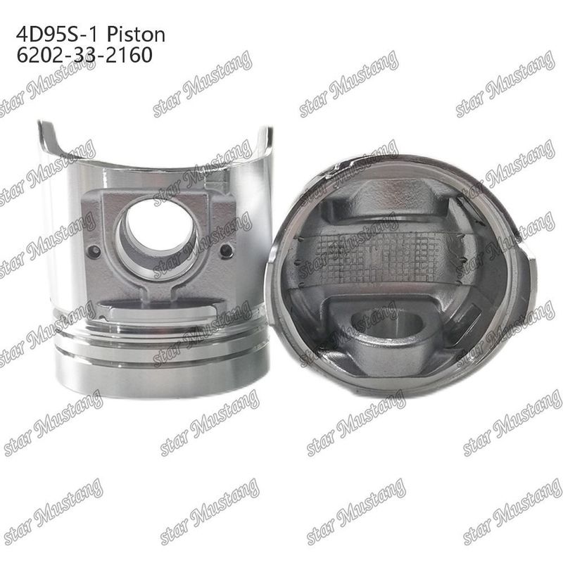 피스톤 4D95S-1 104mm 높이 둥근 바닥 51mm 연소 챔버 6202-33-2160 Kumatsu 엔진 예비 부품