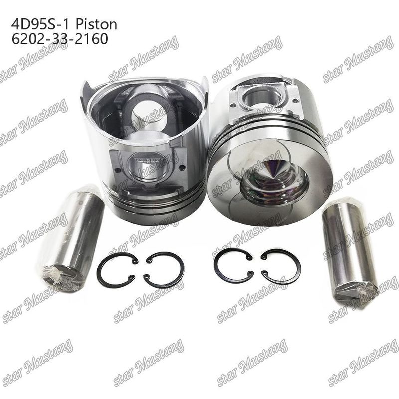 피스톤 4D95S-1 104mm 높이 둥근 바닥 51mm 연소 챔버 6202-33-2160 Kumatsu 엔진 예비 부품