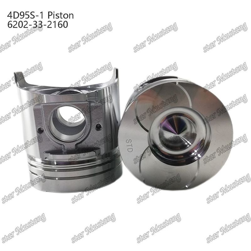피스톤 4D95S-1 104mm 높이 둥근 바닥 51mm 연소 챔버 6202-33-2160 Kumatsu 엔진 예비 부품