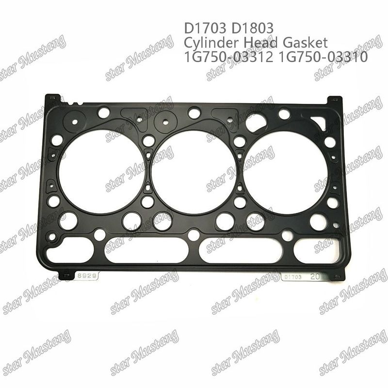 D1703 D1803 실린더 헤드 가스켓 금속 1.20mm 1G750-03312 1G750-03310 쿠보타 엔진에 적합