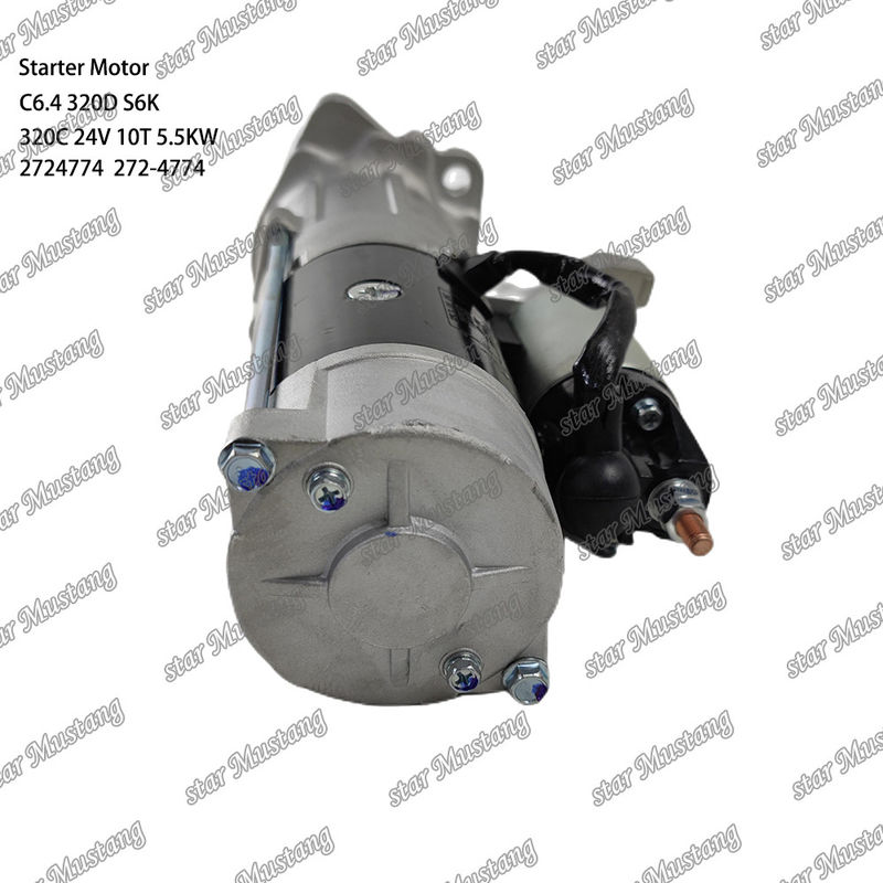 엔진 시작 모터 C6.4 320D S6K 320C 24V 10T 5.5KW 2724774 272-4774 Caterpillar 엔진 예비 부품