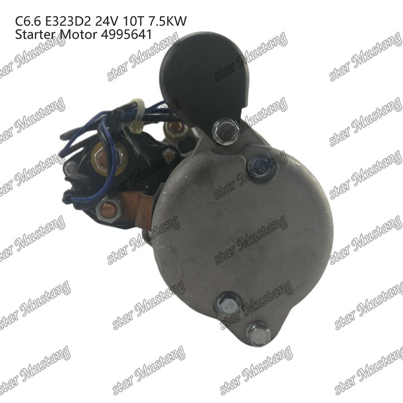 엔진 시작 모터 C6.6 E323D2 24V 10T 7.5KW 4995641 Caterpillar 엔진 예비 부품