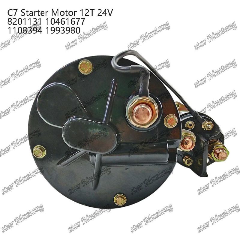 엔진 시작 모터 C7 12T 24V 8201131 10461677 1108394 1993980 Caterpillar 엔진 예비 부품