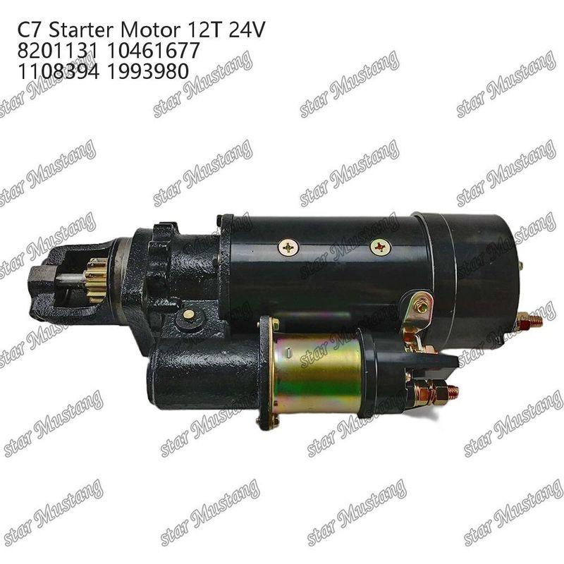 엔진 시작 모터 C7 12T 24V 8201131 10461677 1108394 1993980 Caterpillar 엔진 예비 부품