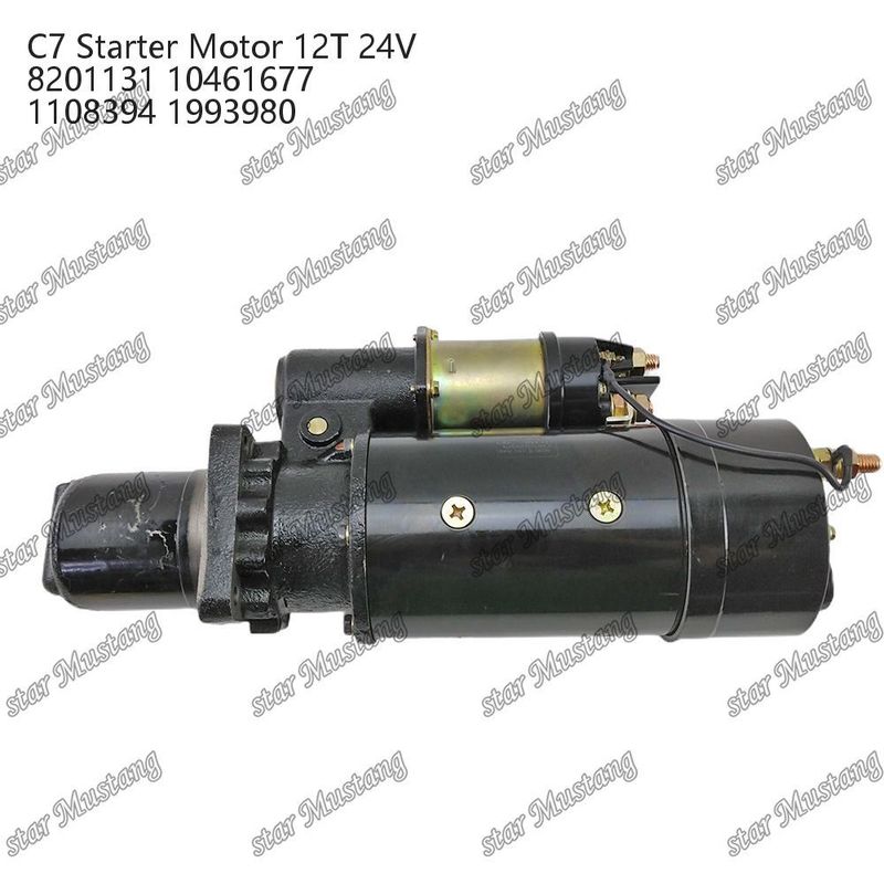 엔진 시작 모터 C7 12T 24V 8201131 10461677 1108394 1993980 Caterpillar 엔진 예비 부품