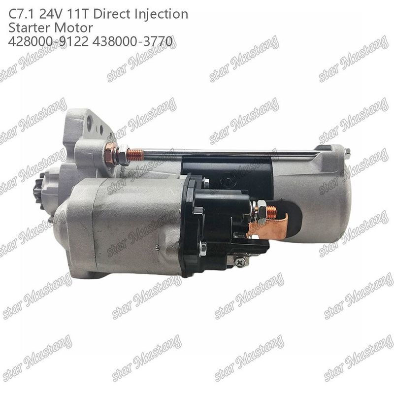엔진 시작 모터 C7.1 DI 타입 24V 11T 428000-9122 438000-3770 Caterpillar 엔진 예비 부품
