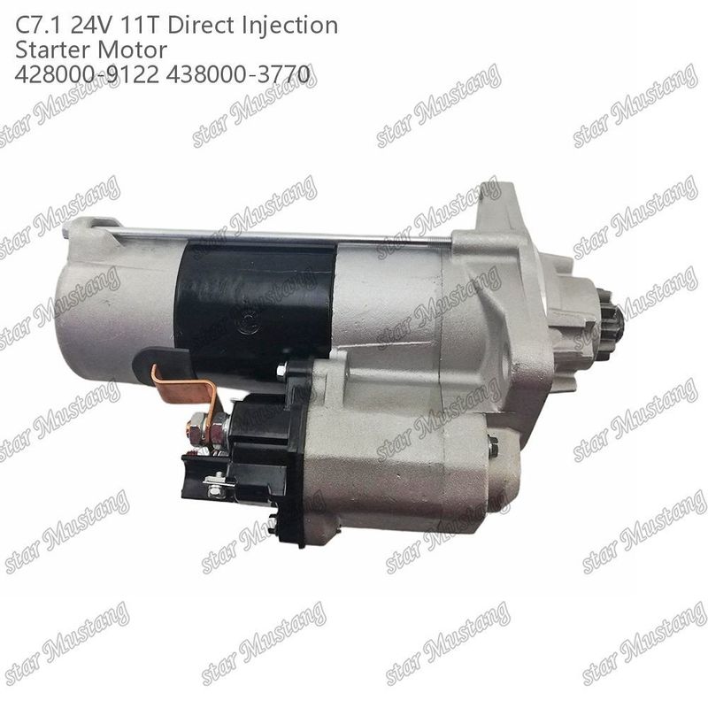 엔진 시작 모터 C7.1 DI 타입 24V 11T 428000-9122 438000-3770 Caterpillar 엔진 예비 부품