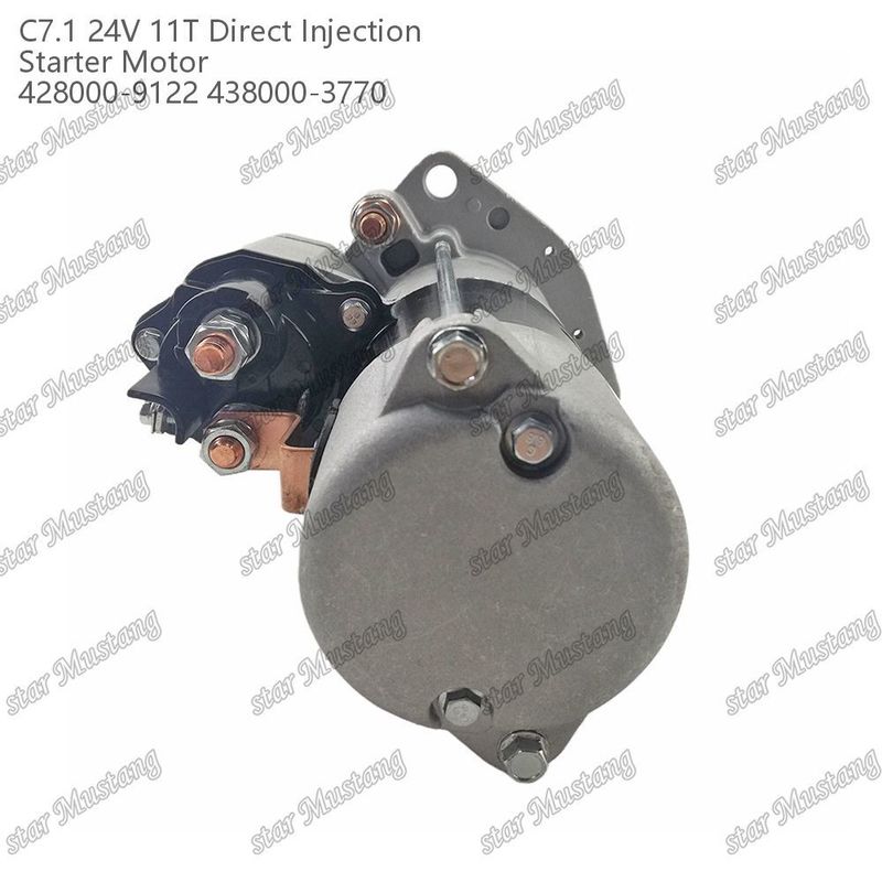 엔진 시작 모터 C7.1 DI 타입 24V 11T 428000-9122 438000-3770 Caterpillar 엔진 예비 부품