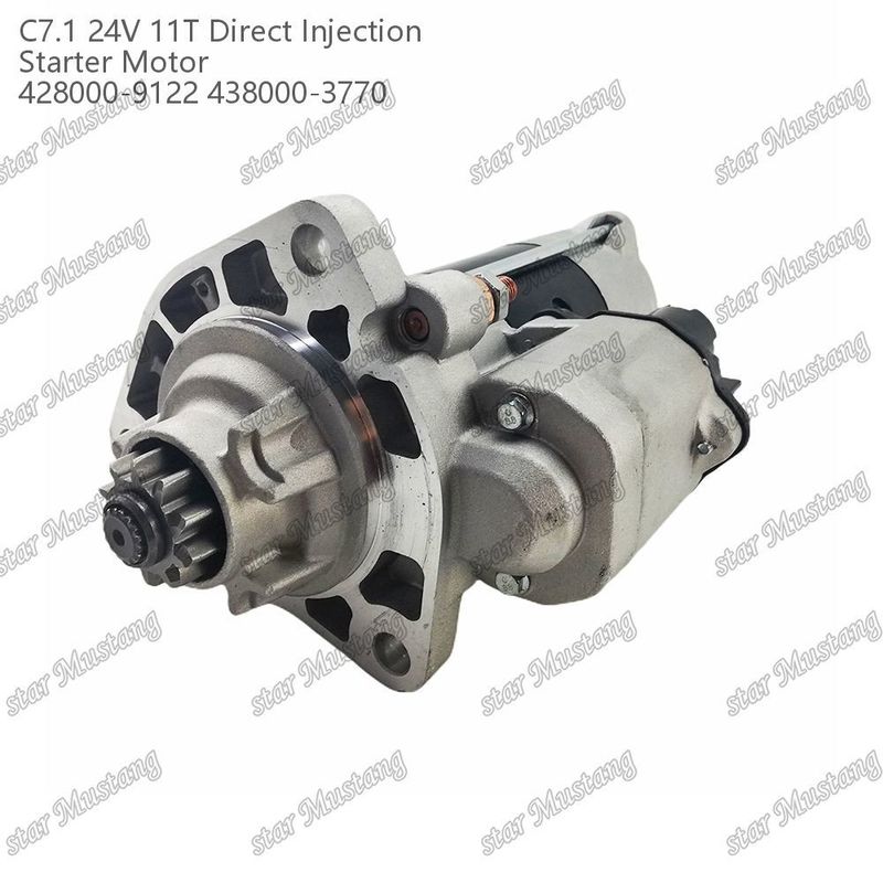 엔진 시작 모터 C7.1 DI 타입 24V 11T 428000-9122 438000-3770 Caterpillar 엔진 예비 부품