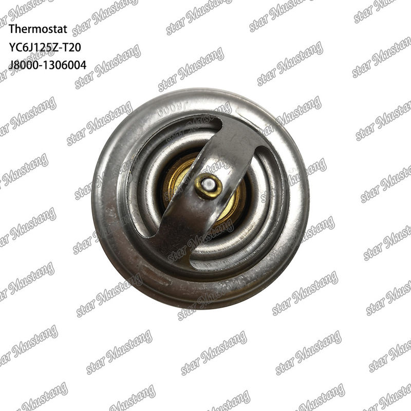 온도 조절기 YC6J125Z-T20 J8000-1306004 75°C 통합 구조의 엔진 부품 및 6 개월
