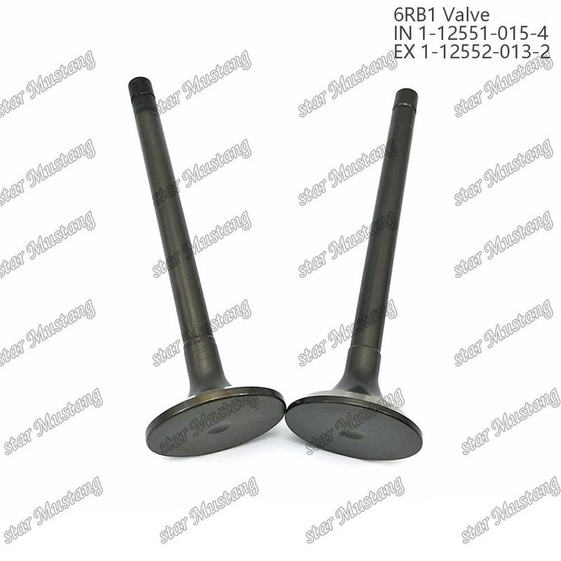 밸브 6RB1 IN 1-12551-015-4 EX 1-12552-013-2 Isuzu 엔진 예비 부품에 적합