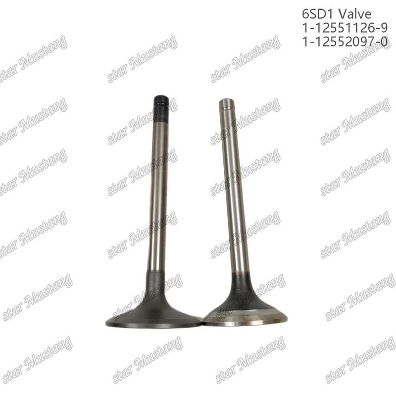 밸브 6SD1 1-12551126-9 1-12552097-0 Isuzu 엔진 예비 부품에 적합