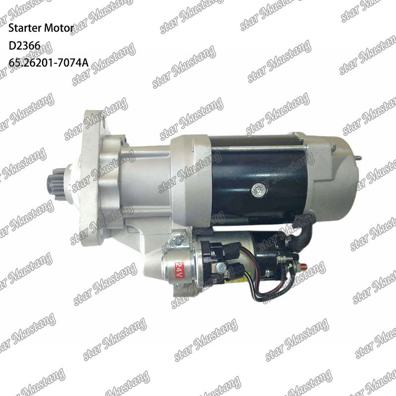 D2366 엔진 시작 모터 39MT 24V 9.0KW 11T 65.26201-7074A 도산 데우 엔진 예비 부품