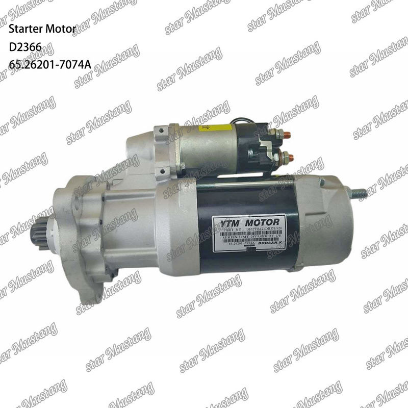 D2366 엔진 시작 모터 39MT 24V 9.0KW 11T 65.26201-7074A 도산 데우 엔진 예비 부품