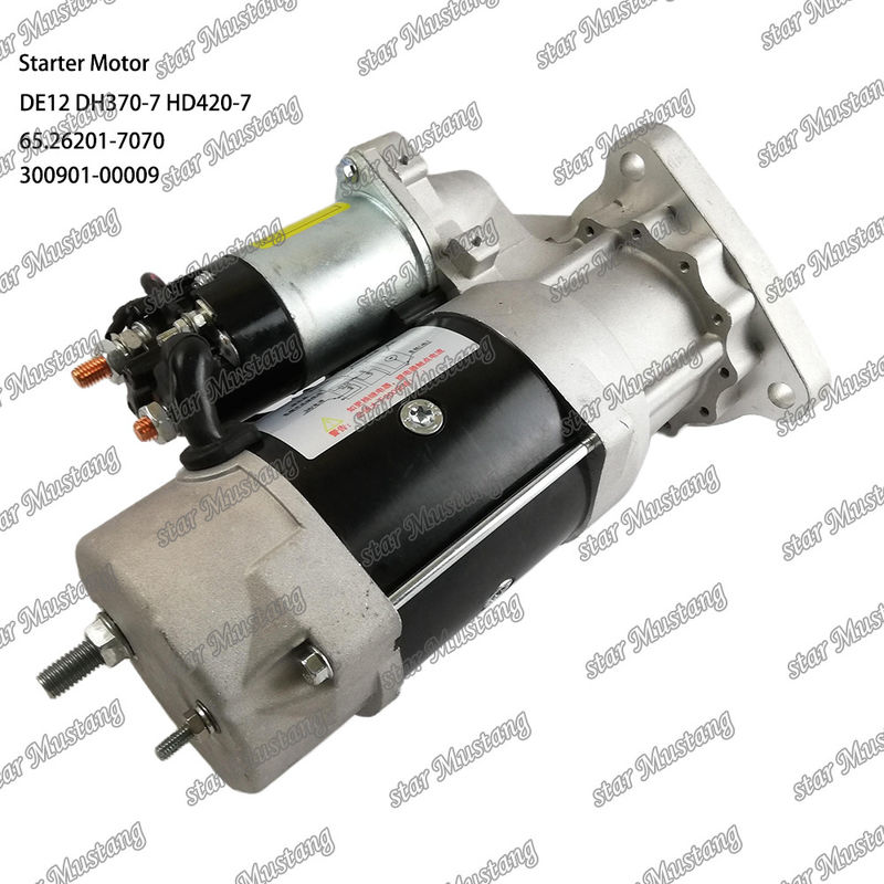 DE12 DH370-7 HD420-7 엔진 시작 모터 24V 11T 9KW 65.26201-7070 300901-00009 도산 데우 엔진 예비 부품