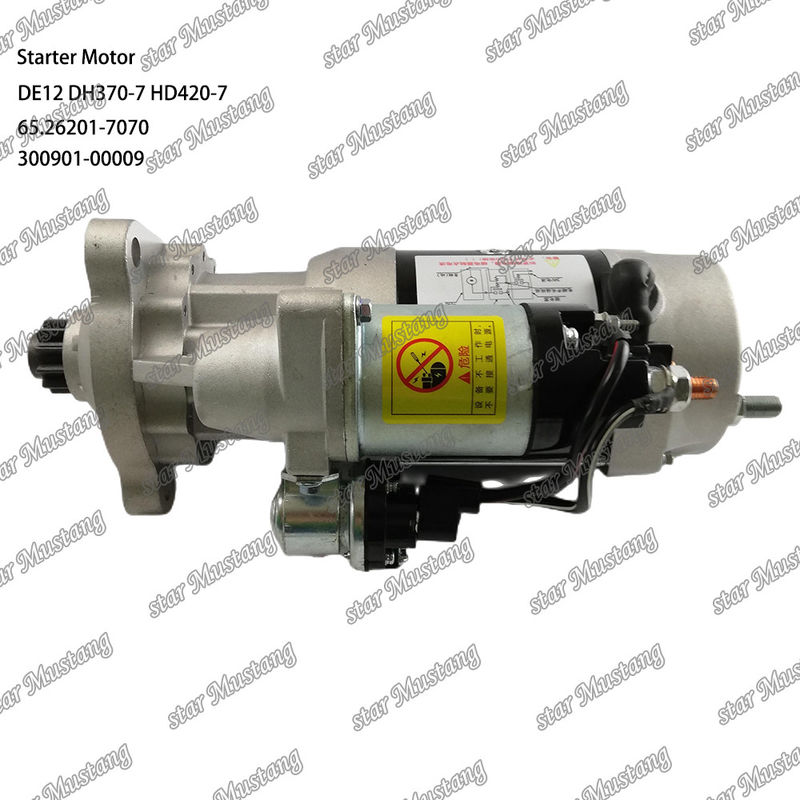 DE12 DH370-7 HD420-7 엔진 시작 모터 24V 11T 9KW 65.26201-7070 300901-00009 도산 데우 엔진 예비 부품