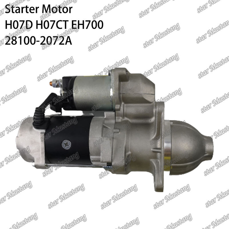 H07D H07CT EH700 EX220-5 엔진 시작 모터 24V 11T 5.5KW 28100-2072A 28100-1443A 28100-2271 HINO 엔진 예비 부품