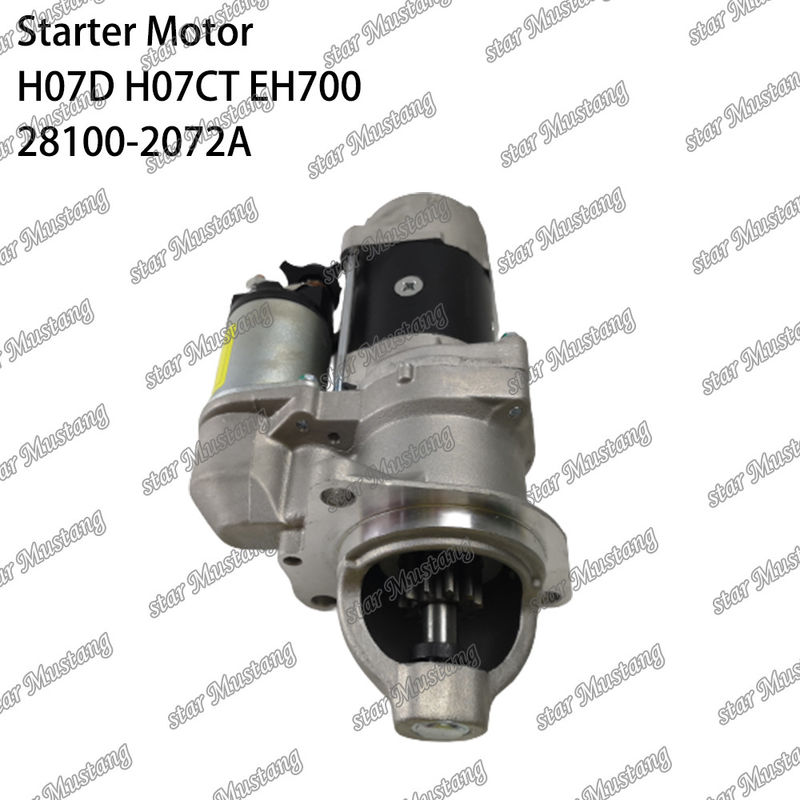 H07D H07CT EH700 EX220-5 엔진 시작 모터 24V 11T 5.5KW 28100-2072A 28100-1443A 28100-2271 HINO 엔진 예비 부품