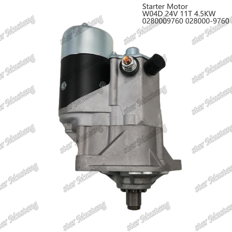W04D 엔진 시작 모터 24V 11T 4.5KW 0280009760 028000-9760 HINO 엔진 예비 부품