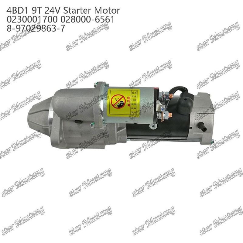 4BD1 엔진 시작 모터 24V 0230001700 028000-6561 8-97029863-7 ISUZU 엔진 예비 부품