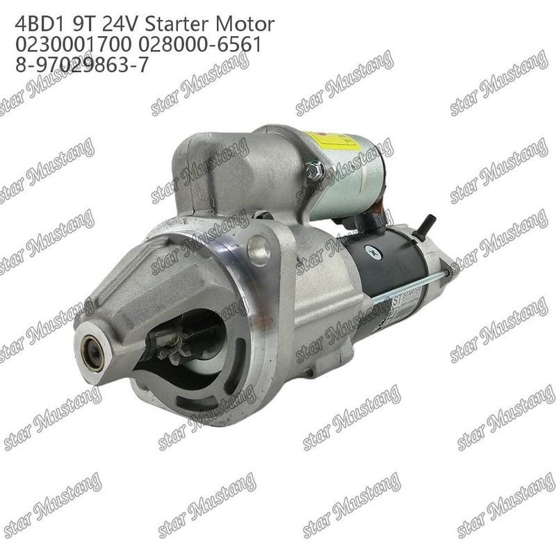 4BD1 엔진 시작 모터 24V 0230001700 028000-6561 8-97029863-7 ISUZU 엔진 예비 부품