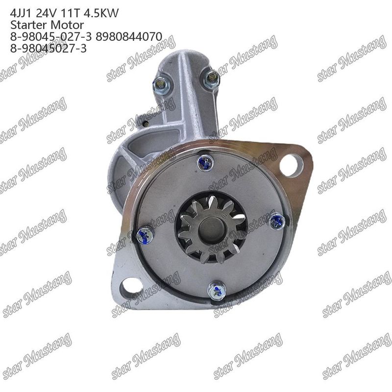 4JJ1 엔진 시작 모터 24V 11T 4.5KW 8-98045-027-3 8980844070 8-98045027-3 ISUZU 엔진 예비 부품