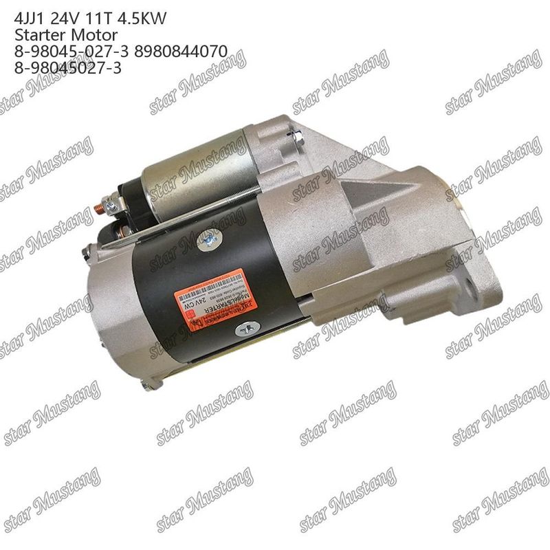 4JJ1 엔진 시작 모터 24V 11T 4.5KW 8-98045-027-3 8980844070 8-98045027-3 ISUZU 엔진 예비 부품