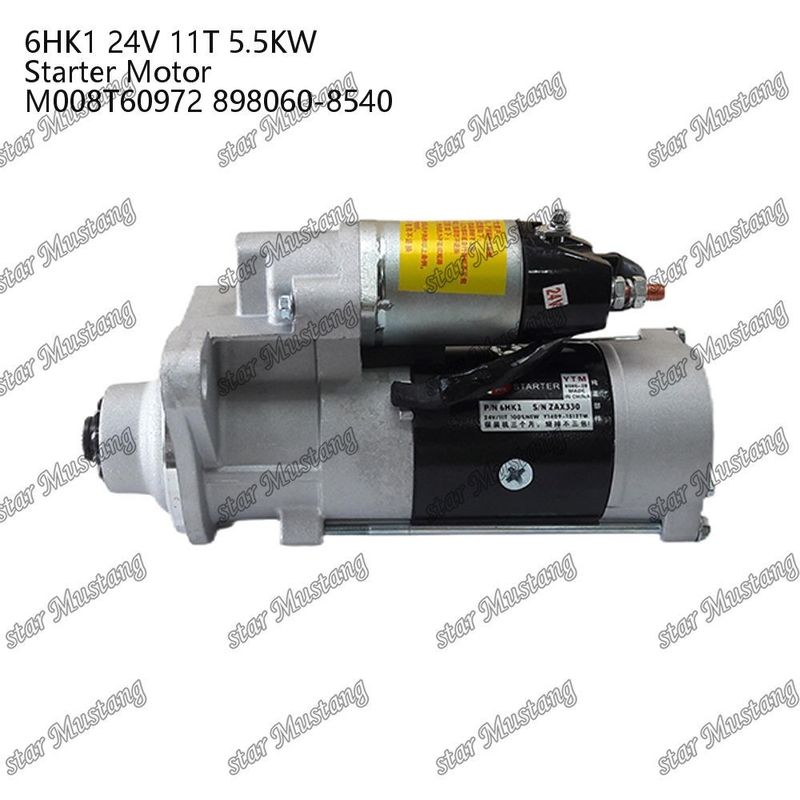 6HK1 엔진 시작 모터 24V 11T 5.5KW M008T60972 898060-8540 ISUZU 엔진 예비 부품