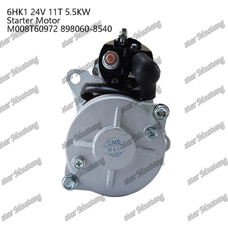 6HK1 엔진 시작 모터 24V 11T 5.5KW M008T60972 898060-8540 ISUZU 엔진 예비 부품