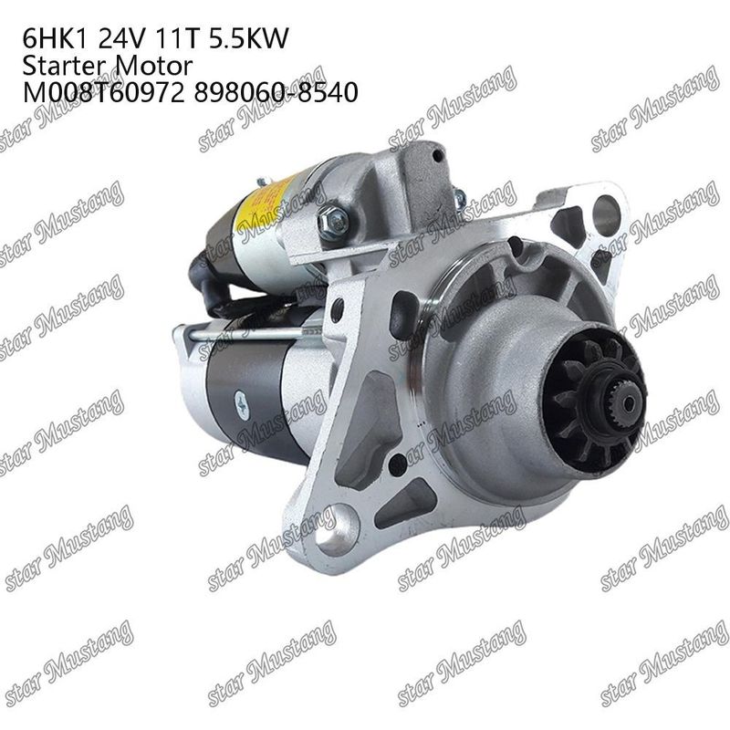 6HK1 엔진 시작 모터 24V 11T 5.5KW M008T60972 898060-8540 ISUZU 엔진 예비 부품