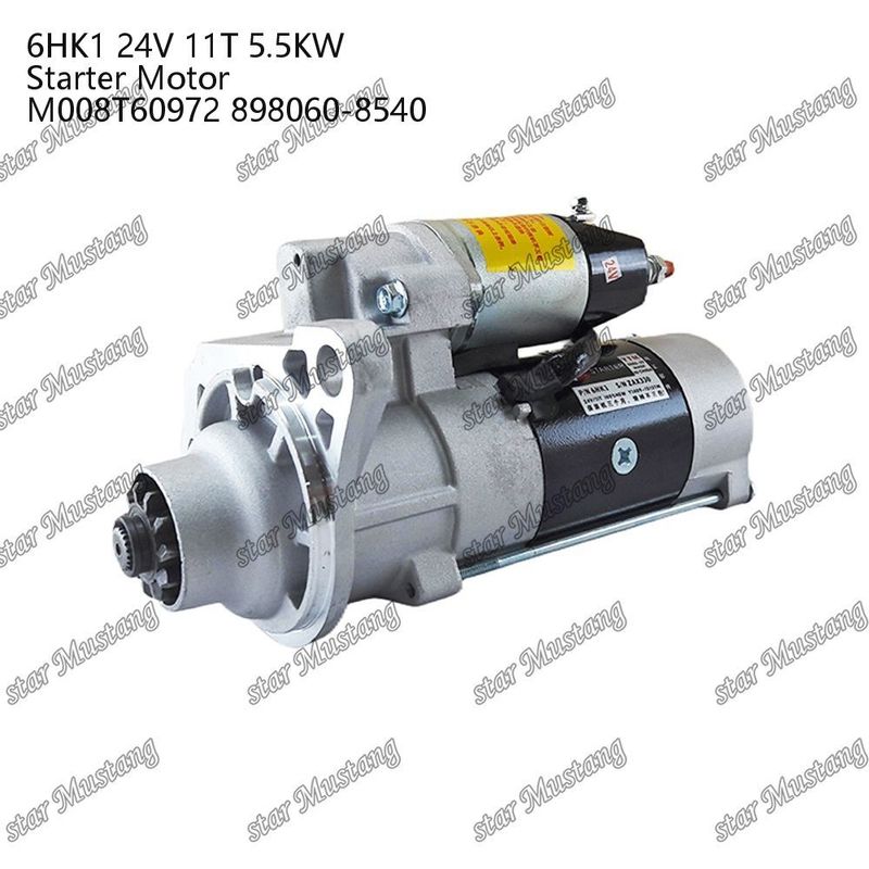 6HK1 엔진 시작 모터 24V 11T 5.5KW M008T60972 898060-8540 ISUZU 엔진 예비 부품