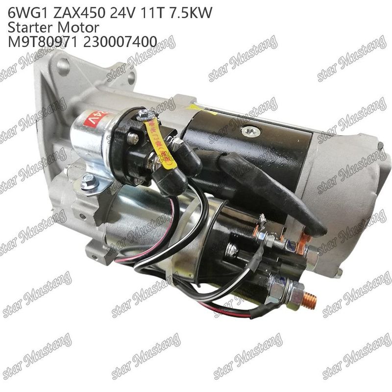 6WG1 ZAX450 엔진 시작 모터 24V 11T 7.5KW DI형 M9T80971 230007400 ISUZU 엔진 예비 부품