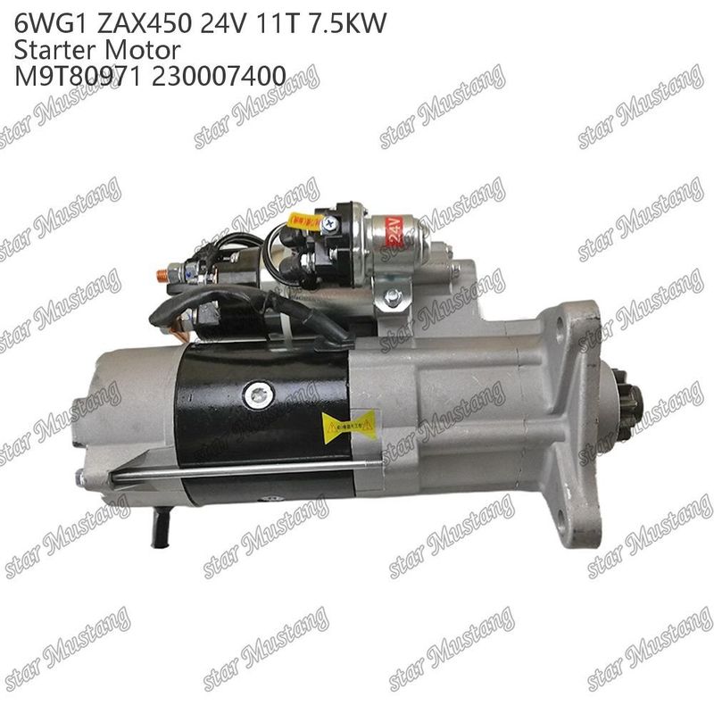 6WG1 ZAX450 엔진 시작 모터 24V 11T 7.5KW DI형 M9T80971 230007400 ISUZU 엔진 예비 부품