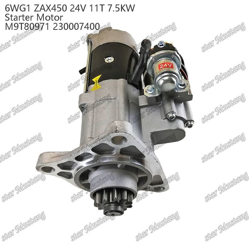 6WG1 ZAX450 엔진 시작 모터 24V 11T 7.5KW DI형 M9T80971 230007400 ISUZU 엔진 예비 부품