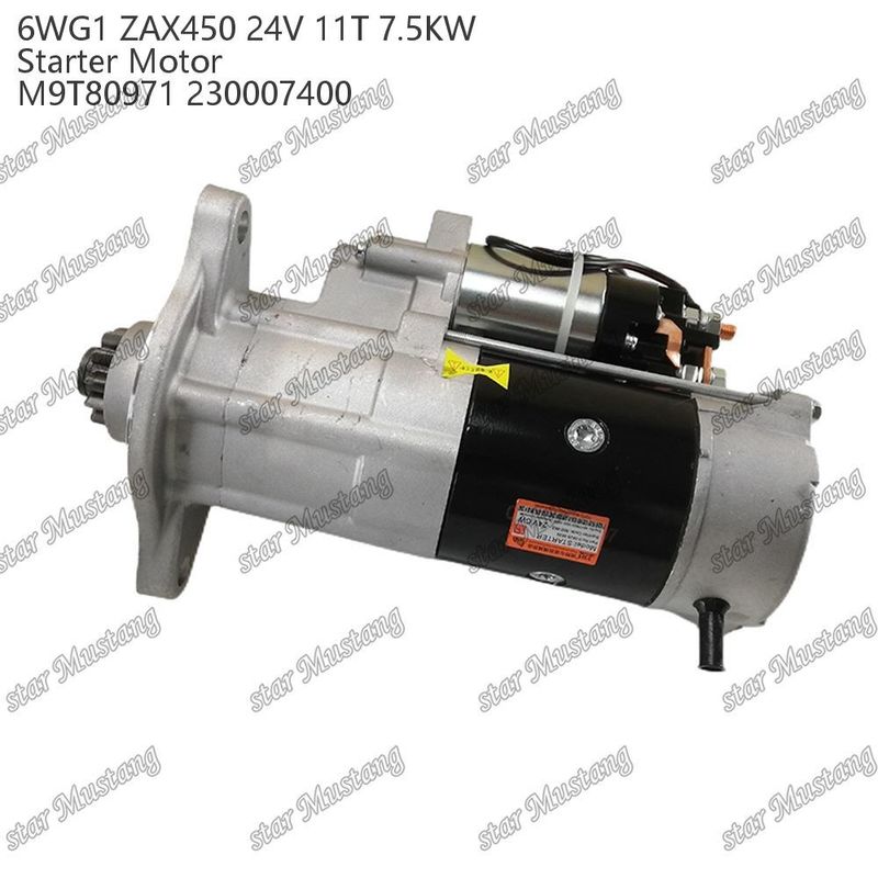 6WG1 ZAX450 엔진 시작 모터 24V 11T 7.5KW DI형 M9T80971 230007400 ISUZU 엔진 예비 부품
